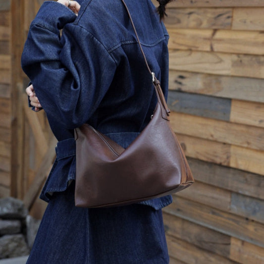 Fashionable And Versatile New Cowhide Shoulder Bag