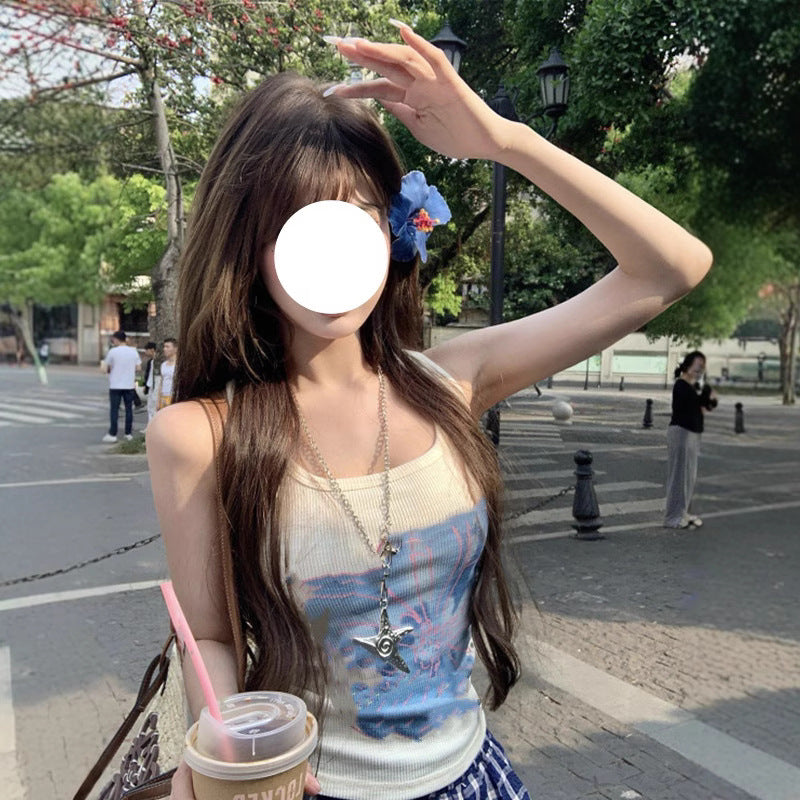 American-style Retro Spicy Girls Little Orchid Camisole For Women