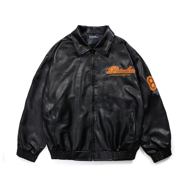 Men's Casual High Collar Embroidered Print Sports Jacket