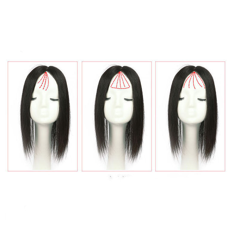 The Top Of The Head Is Light And Refilled With Fluffy Invisible Real Human Hair