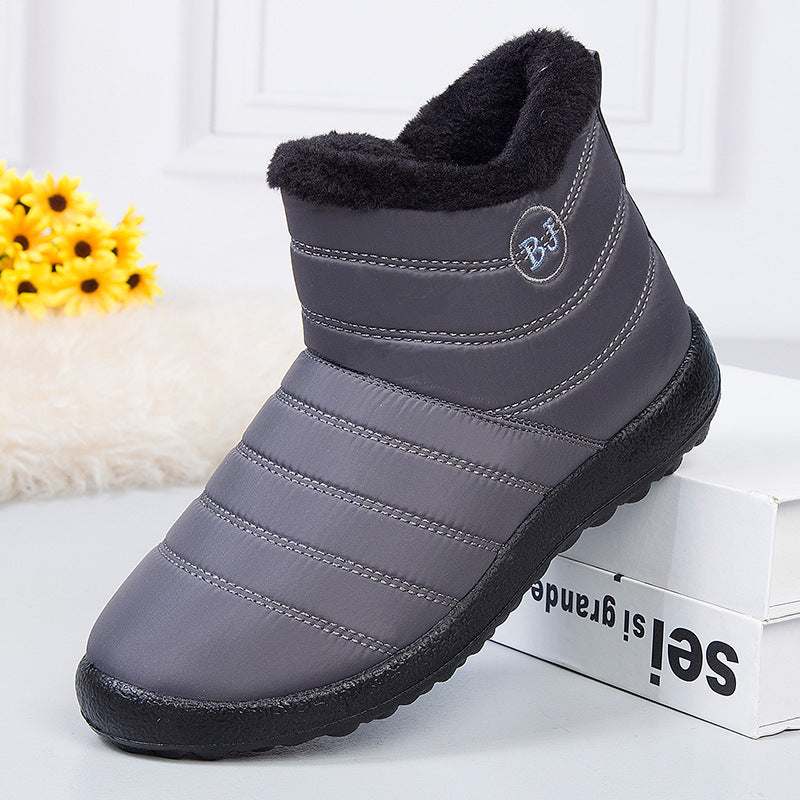 Womens Waterproof Mid-Calf Zip Snow Boots For Fall And Winter