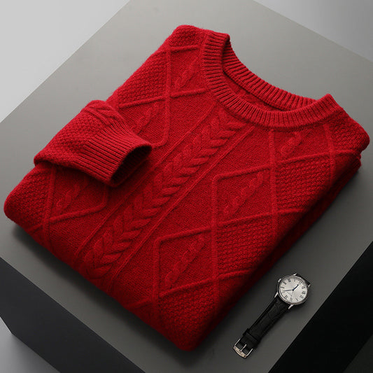 Thick Loose Sweater Twist Base Cardigan