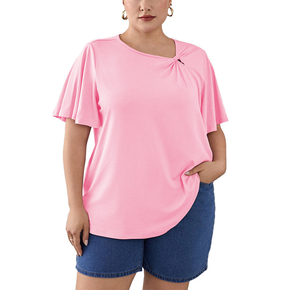 Loose And Versatile Minimalist Round-neck T-shirt