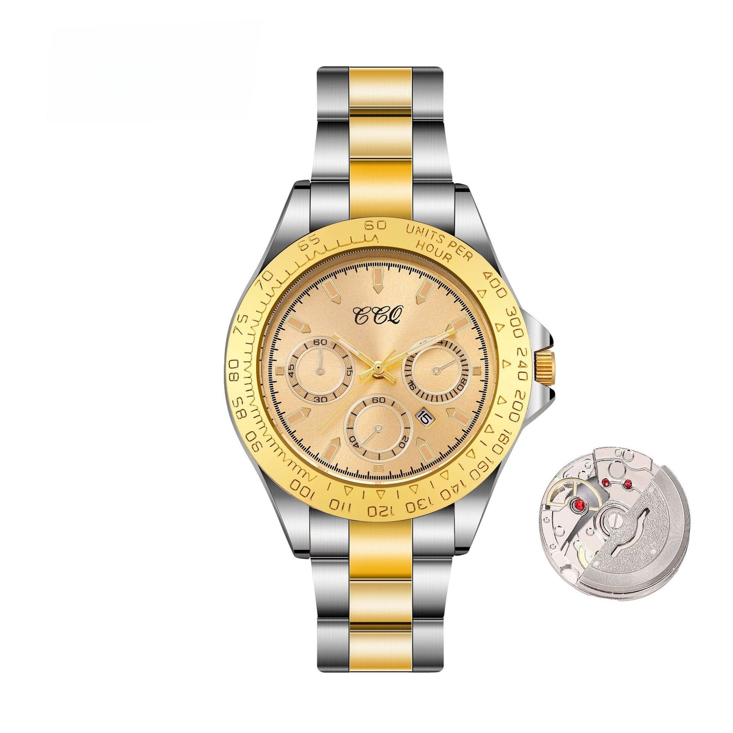 Fashion Gradually Gold Steel Watch