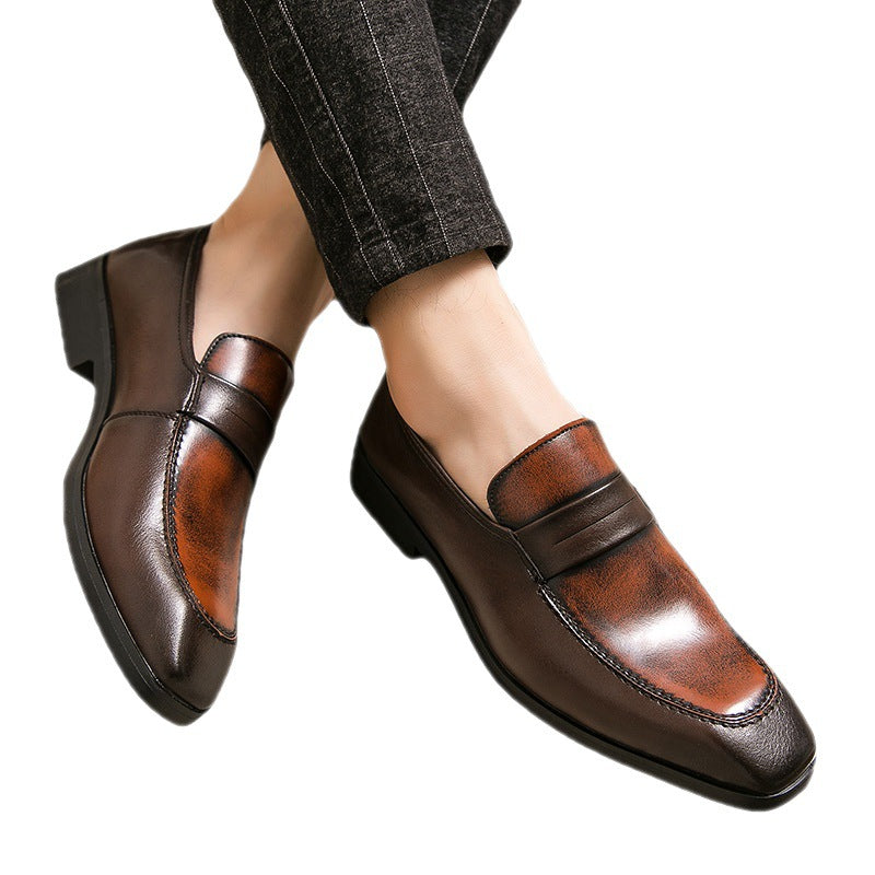 Hairstylist Retro Lazy Leather Shoes All-match Casual