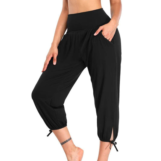 Loose Comfort And Casual Cropped Knitted Jogger Pants