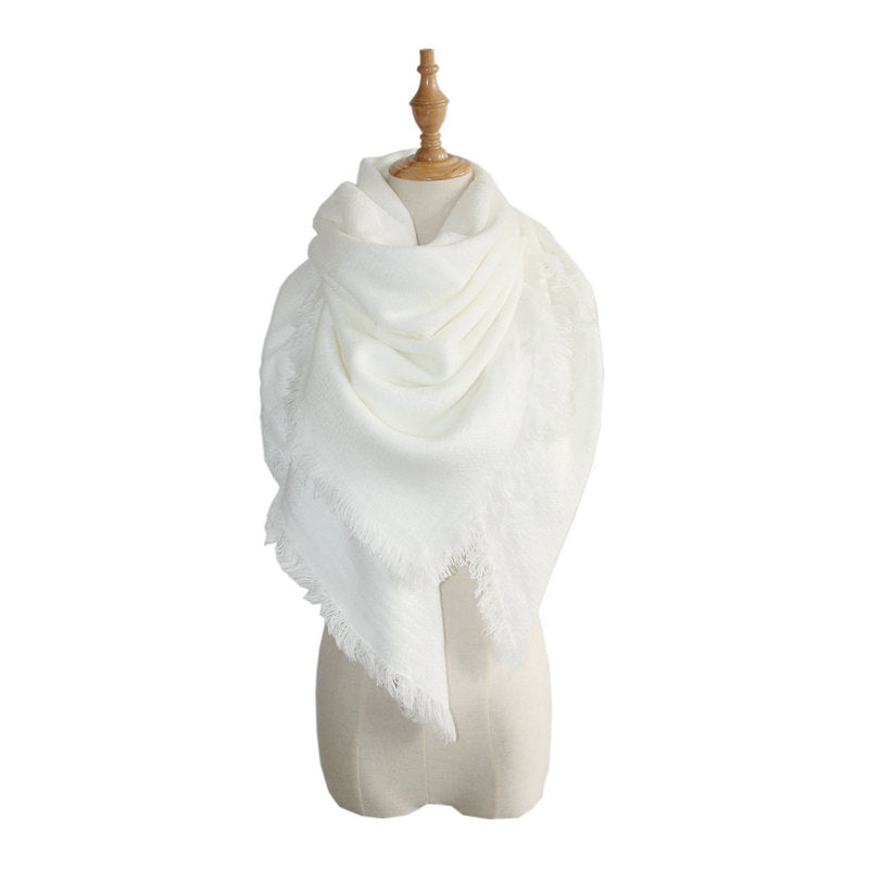 Faux Cashmere Oversized Solid Scarf