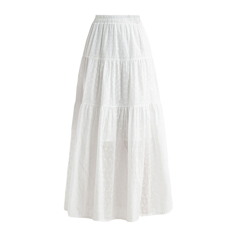 Line Mid-length Umbrella Skirt