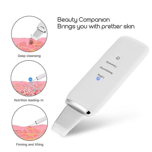 New Ultrasonic Skin Cleaner Inductive Therapeutical Instrument