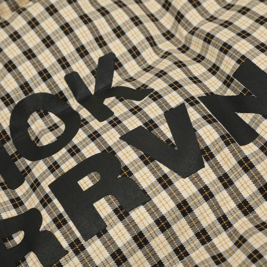 American Retro Plaid Printed Short Cotton Coat Jacket