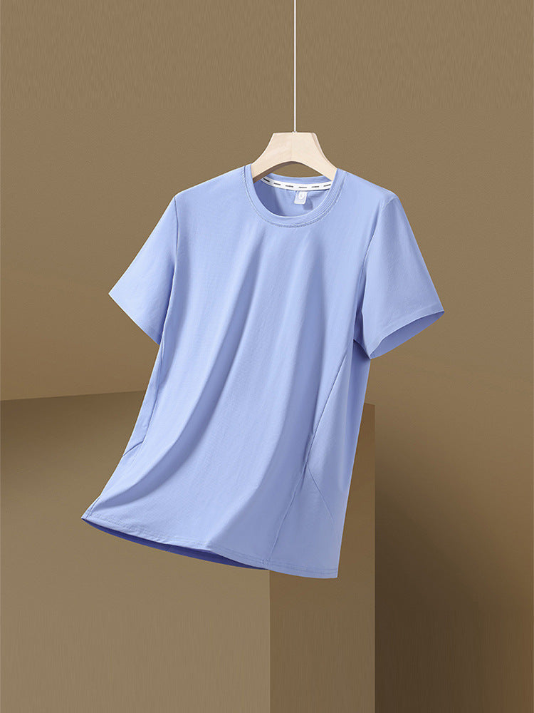Summer Solid Color Men's Casual Bottoming Shirt