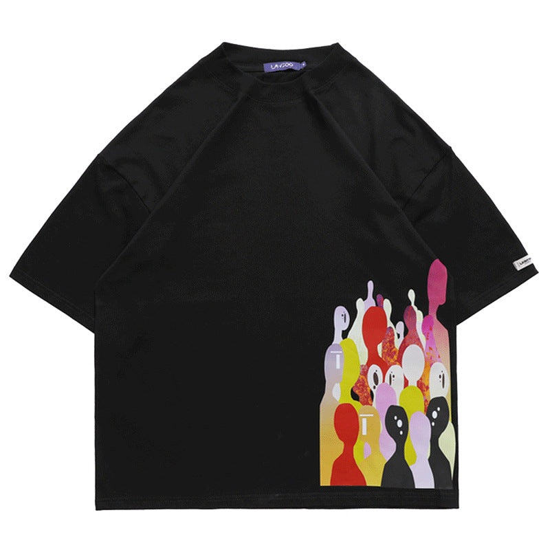 Creative Graphic Printing Loose Casual Street Unisex T-Shirt Women