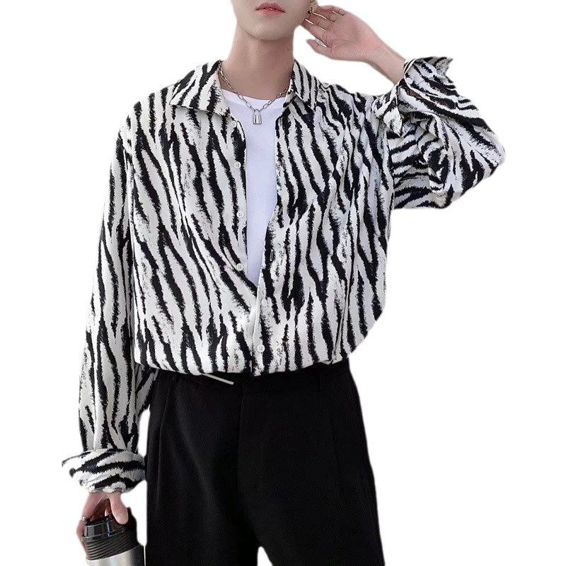 Draped, Relaxed-fit, Light-luxury Tie-dye Shirt