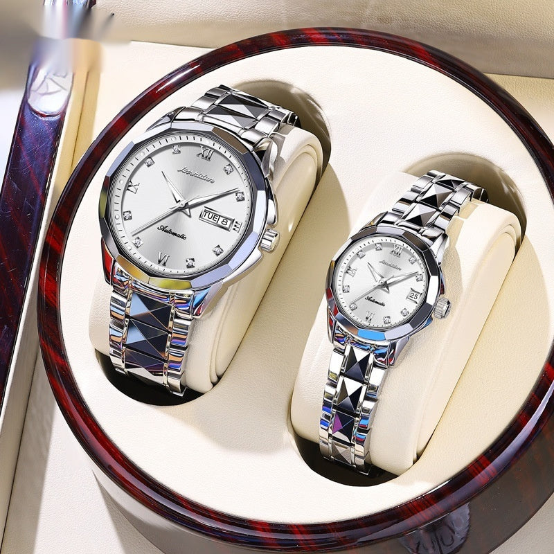Casual Mechanical Watch With A Large Dial For Couples
