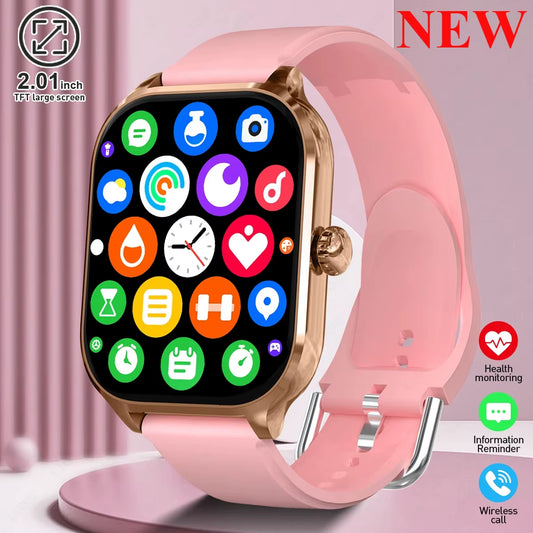 2025 New Fashion Smart Watch Heart Rate Monitor Sports Fitness Watch Waterproof Voice Calling Smart Watch for Huawei Xiaomi