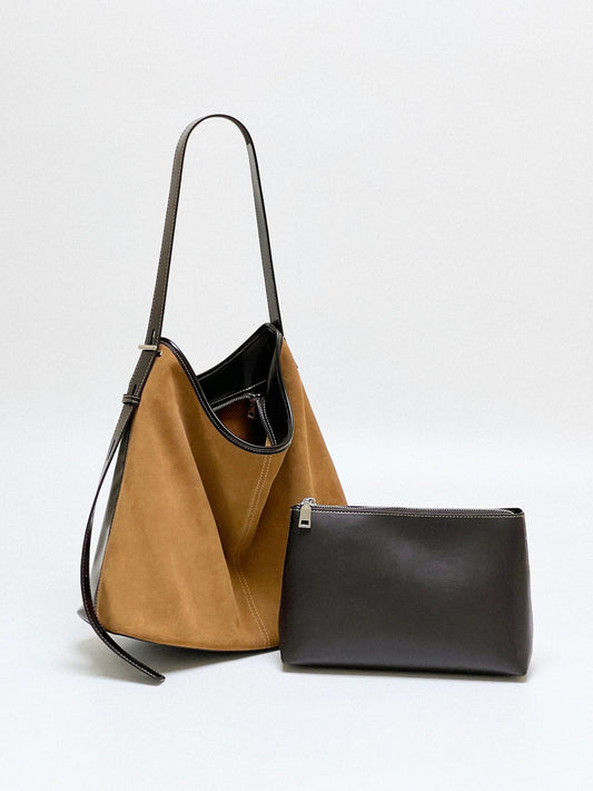 Matte Leather Women's Underarm Commuter Bag