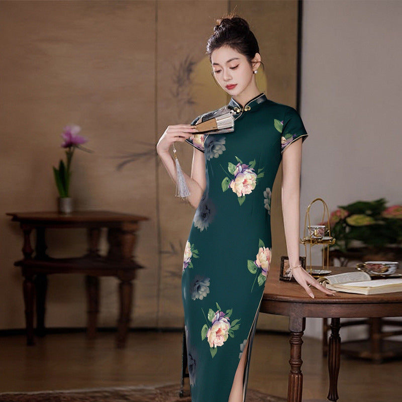 Womens Creative Long Retro Chic Modified Dress