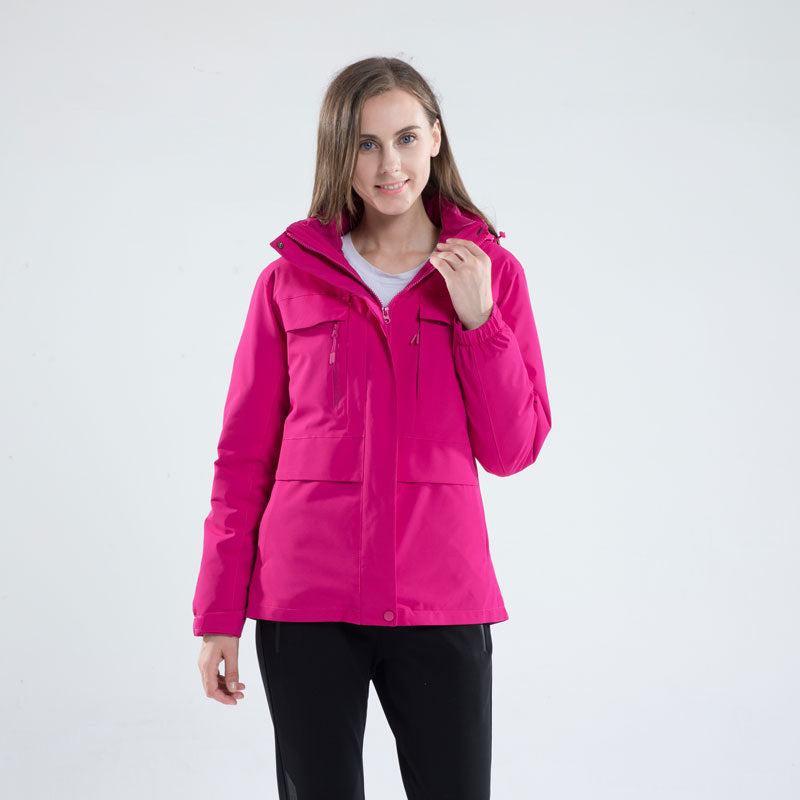 Mountaineering Multi-pocket Three-in-one Jacket Plus Size
