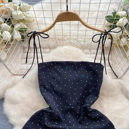 Stylish Polka-Dot Slip Dress For Women