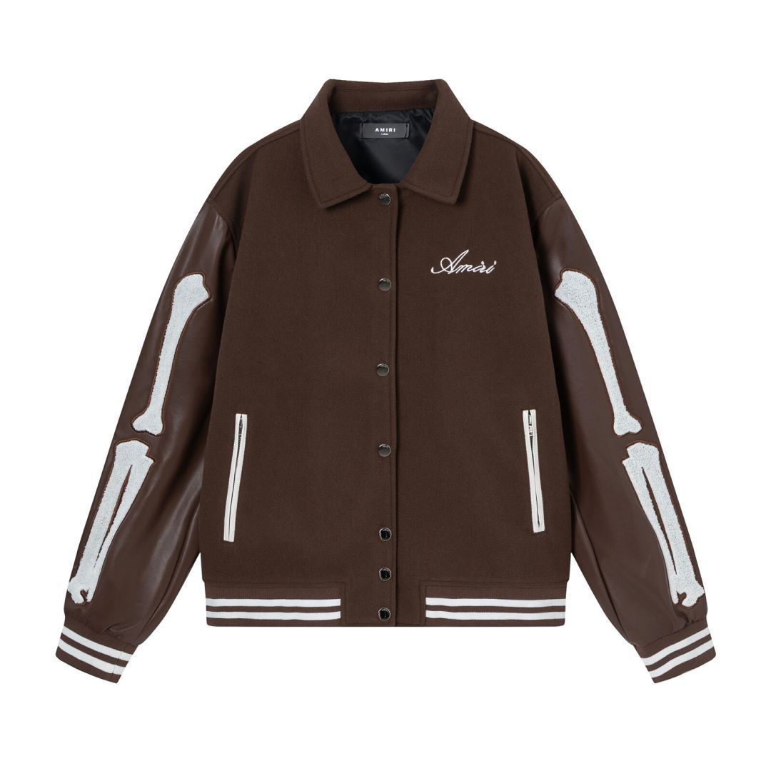 Autumn And Winter New Stickers Bone Embroidered Woolen Jacket
