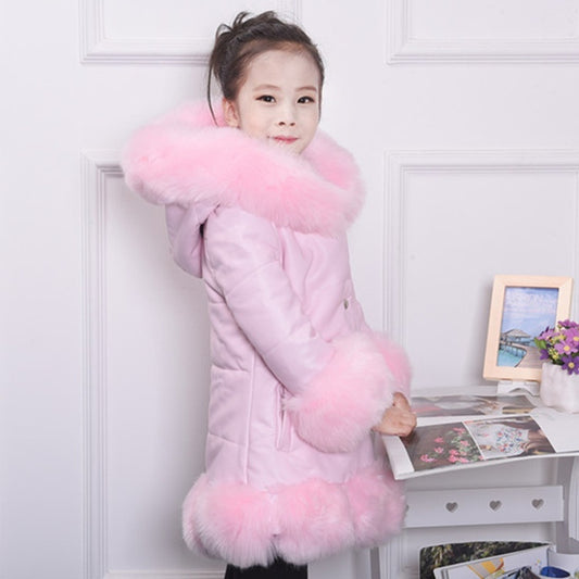 Long Thickened Hooded Children's Cotton Clothes
