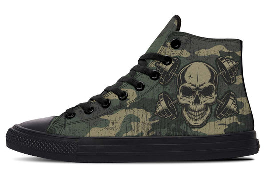 Men's And Women's Fashion Color Printing High-top Canvas Shoes