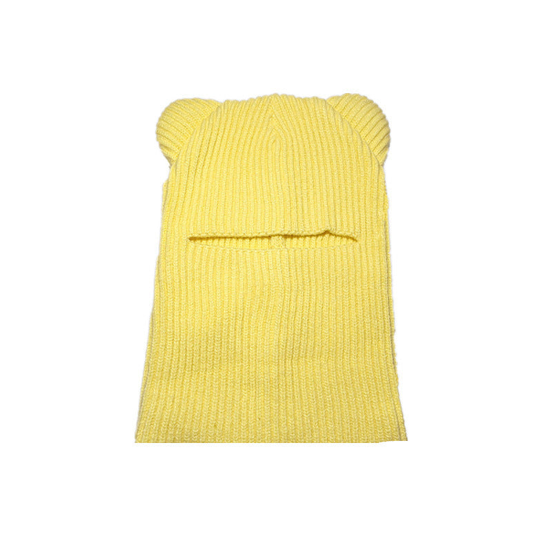 Women's Bear Ears Wool Pullover Hat