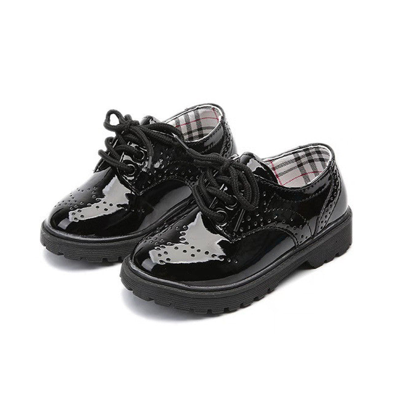 Small Leather Shoes British Style Student Performance Shoe Laces