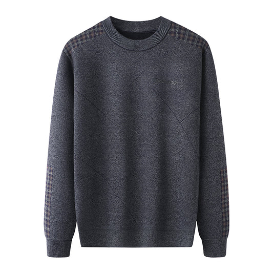 Aokang Plus Velvet Padded Dad Outfit Autumn And Winter Sweater