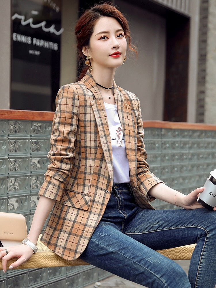 Blazer profissional fino slim fit para primavera e verão