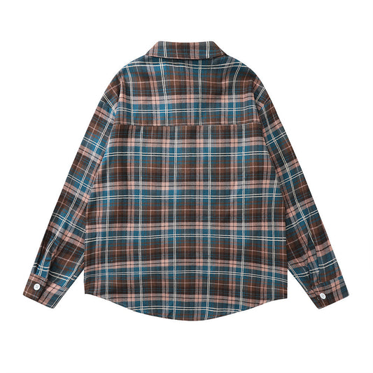 Casual Letter Embroidery Street Lapel Button Cardigan Shirt