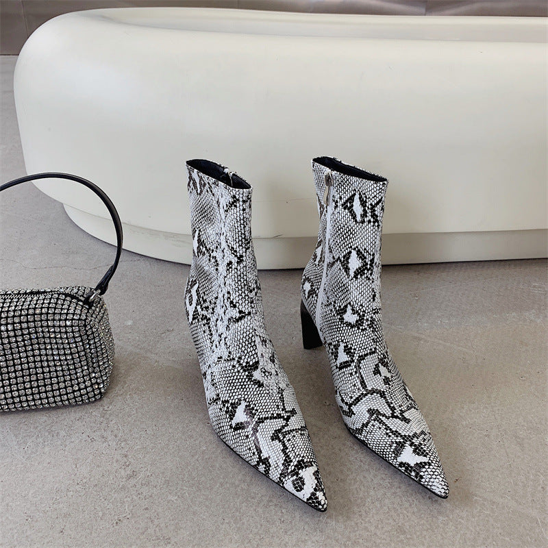 Women's Pointed Toe Stiletto Boots With All-match Temperament