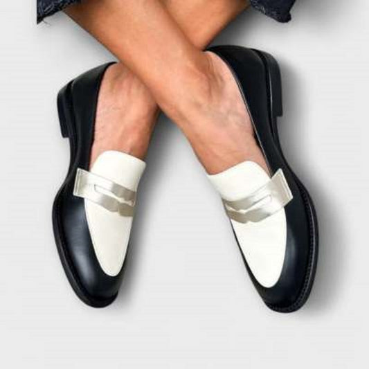 Plus Size Assorted Colors Slip On Feet Color Matching Round Head Low Heel Shoes