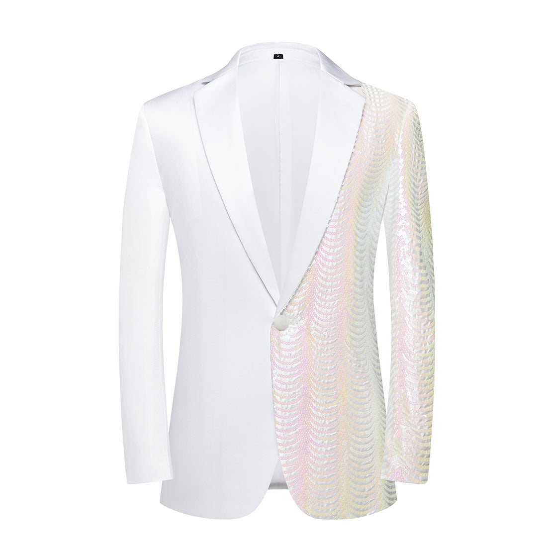 Men's Wavy Sequin Shiny Casual Suit Jacket