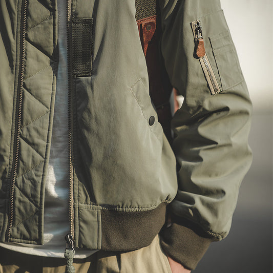 Army Green Winter Thickened Baseball Cotton-padded Jacket