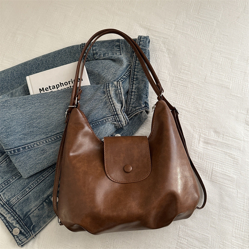 New Large Capacity Commuter Backpack Design Textured One-shoulder Bag