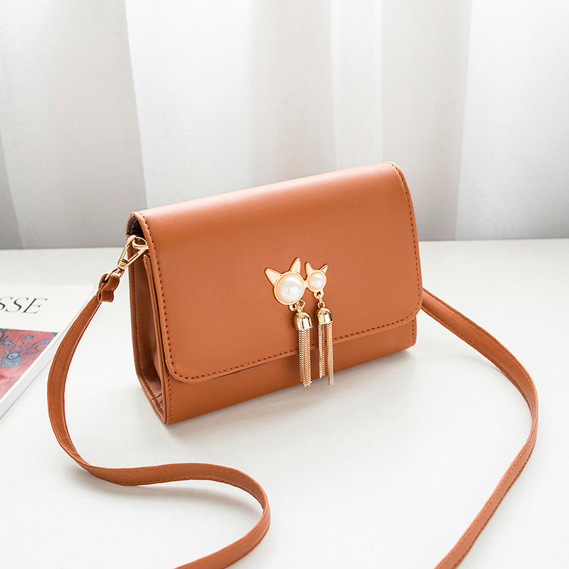Ladies Personality Fringed One-Shoulder Small Square Bag Messenger Bag