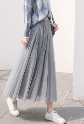 Women's Fashion High Waist Skinny And Slim A-line Puffy Skirt