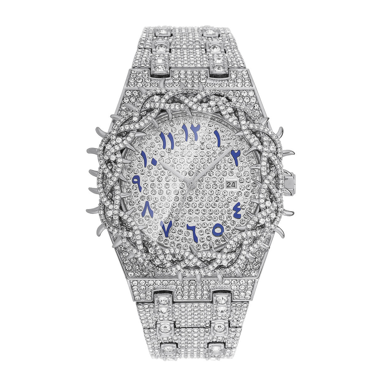 Personalized Mesh-design Inlaid Quartz Fashion Watch