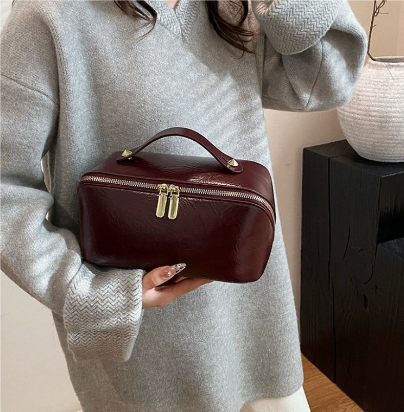 Cosmetic Bag Women's Large Capacity Portable Skincare Storage Bag