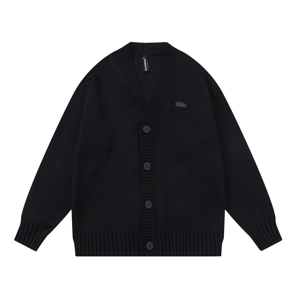 Spring And Autumn American V-neck Knitted Cardigan Sweater