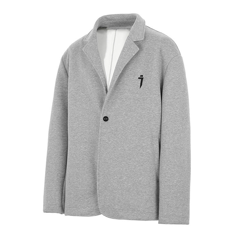 Men's And Women's Loose Solid Color Casual Small Suit Casual Clothes Trendy Coat
