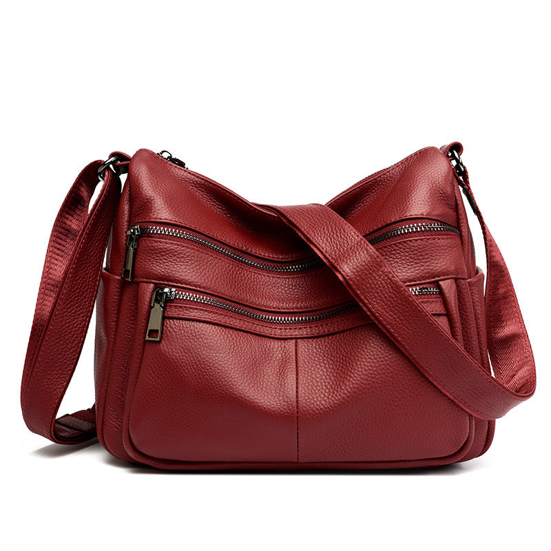 First Layer Cowhide Mother Genuine Leather Fashion Shoulder Messenger Bag