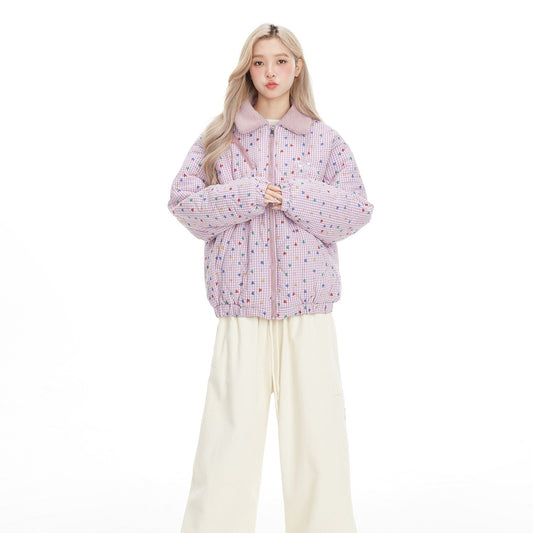 Lapel Cashmere Cotton-padded Coat Women