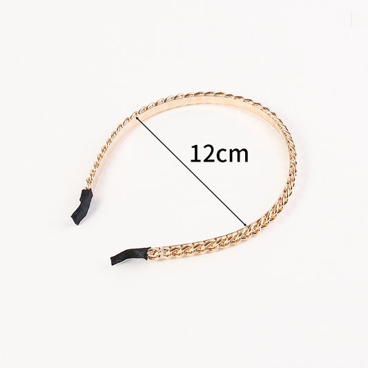 Big Chain Alloy Headband Simple Headband All-match
