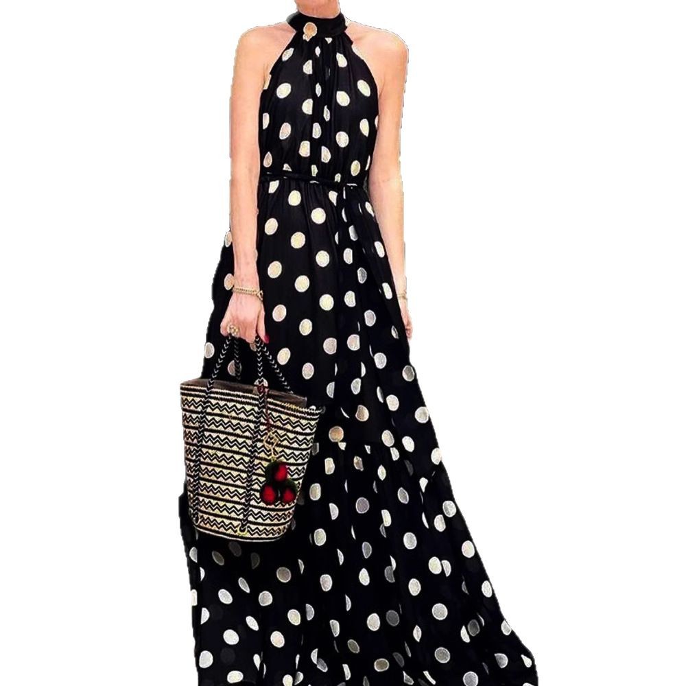 Women's Halterneck Printed Fashionable Dress