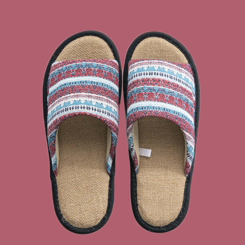 Hemp Slippers Women Floor Couples Non Slip Interior