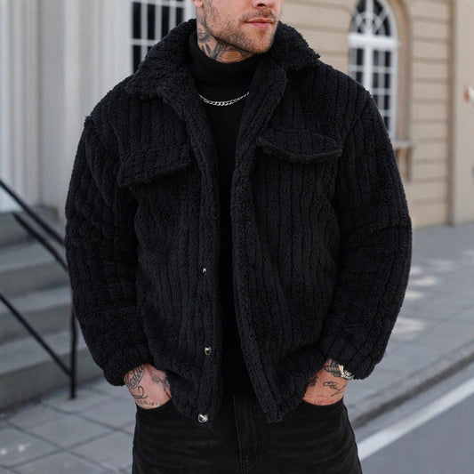 Comfortable-lined Casual Mens Jacket From Europe And The US