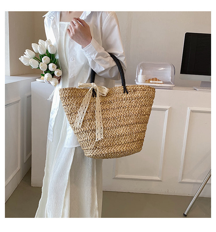 Women's Fashion Vegetable Basket Woven Shoulder Bag