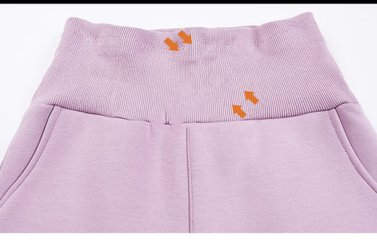 High Waist Warm And Fleece Trousers Show Thin Feet In Leisure